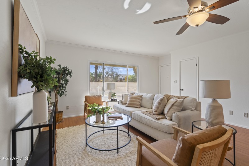 Living Room with Window Views