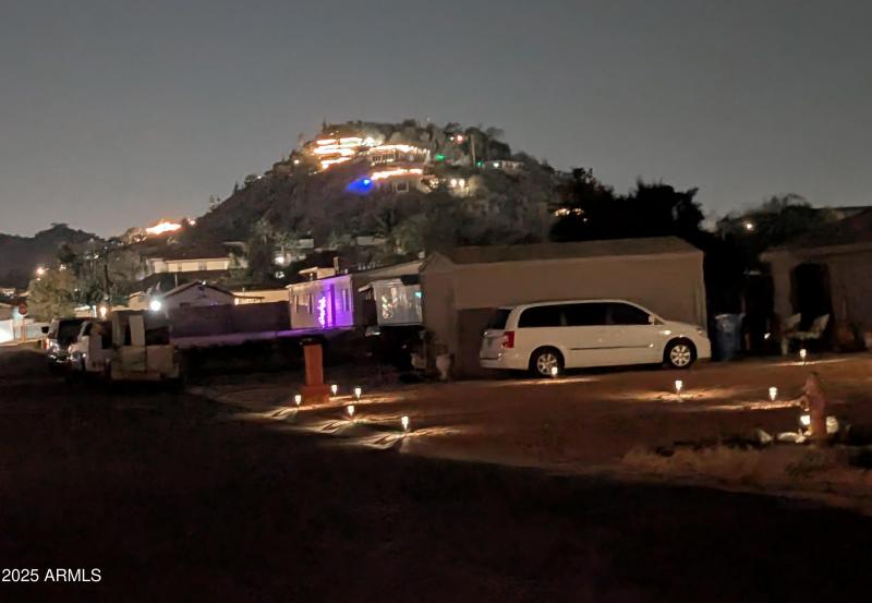 mountain view from front yard at night