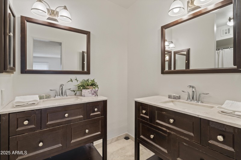 Updated Dual Vanity Bathroom