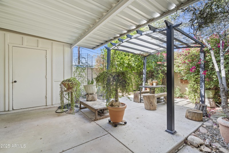 Private Patio with Pergola