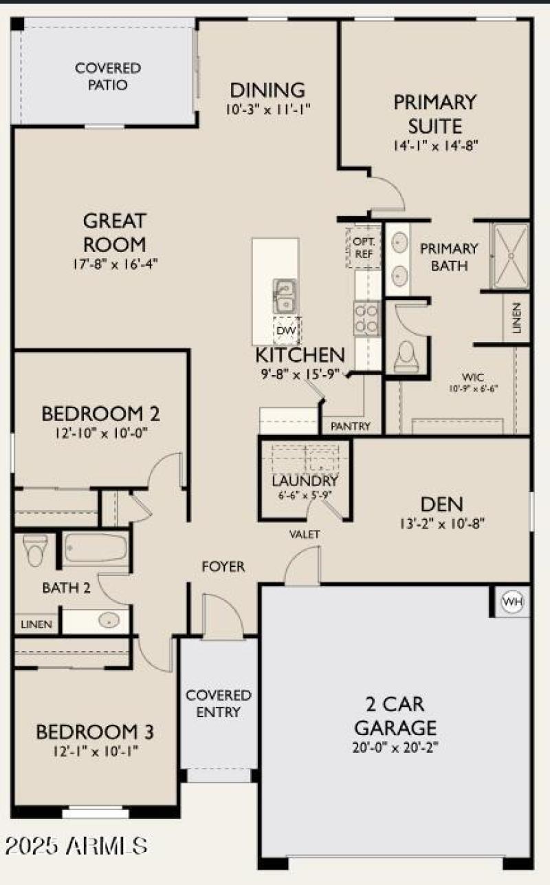 Marigold Floor Plan - Right Garage