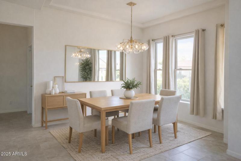 Virtually Staged Dining Room