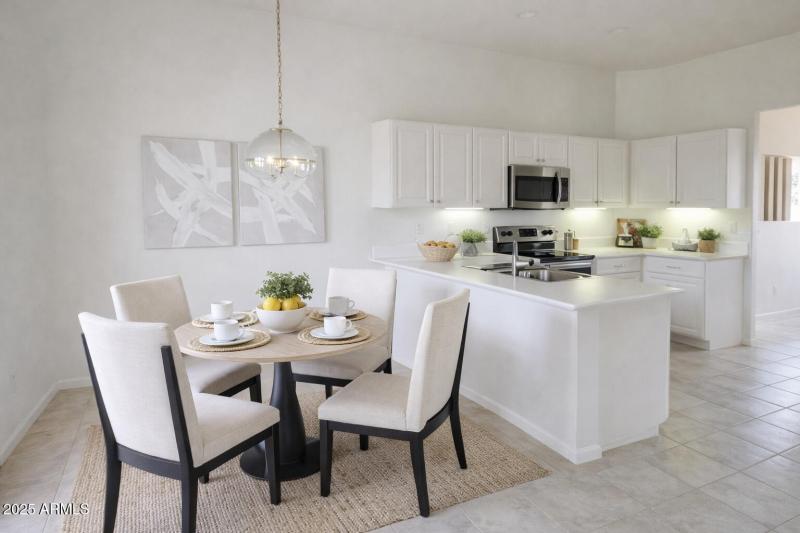 Breakfast Nook Virtually staged table