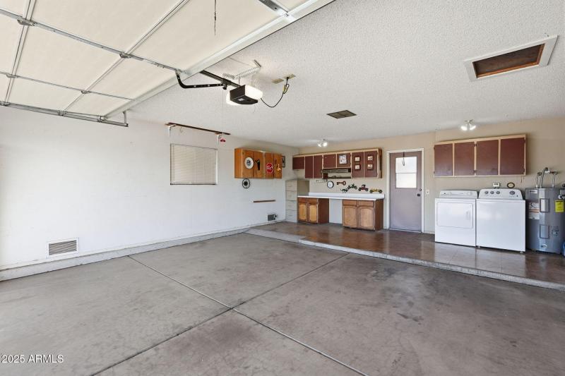 2 Car Garage & Laundry Area