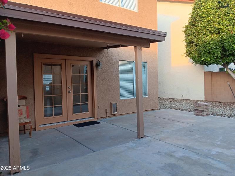 Back view of home downstairs