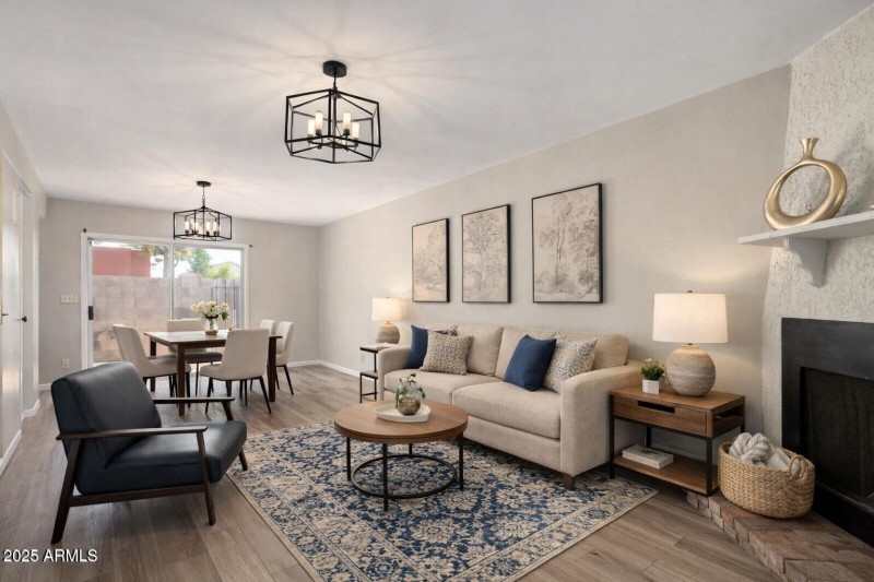 Virtually Staged Dining/Living