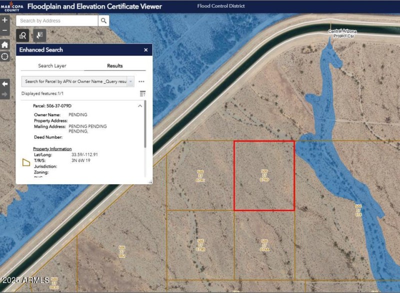 395th Ave and Cholla Flood Map