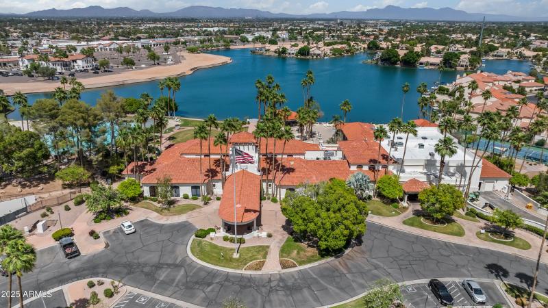 Clubhouse Parking to Lake Aerial