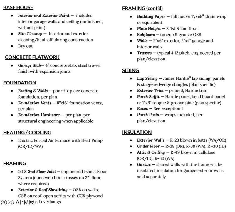 Included Features