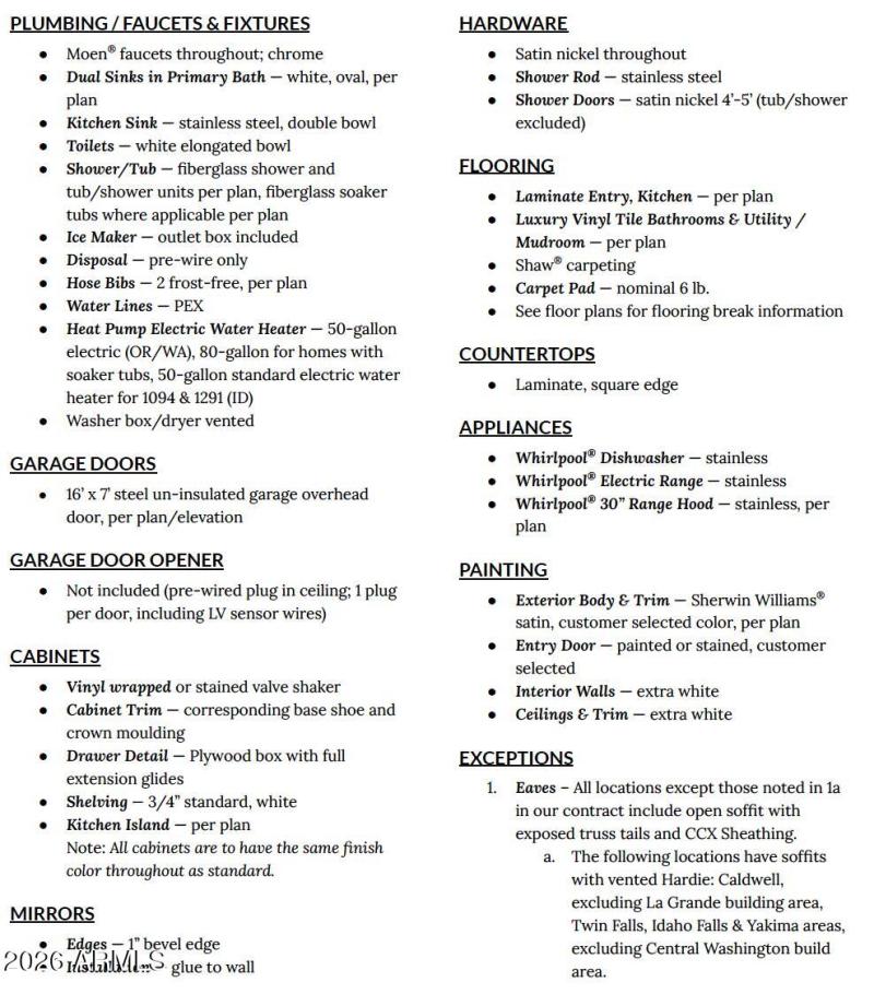Included Features