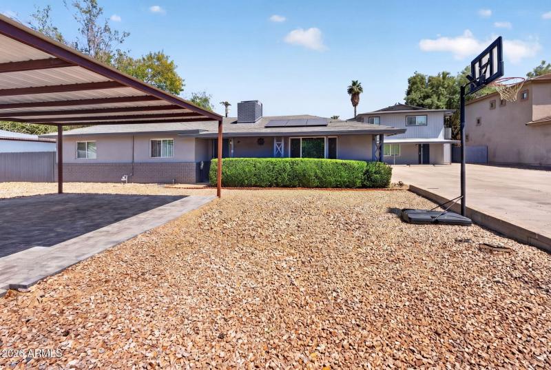 Carport & Paver Parking Area