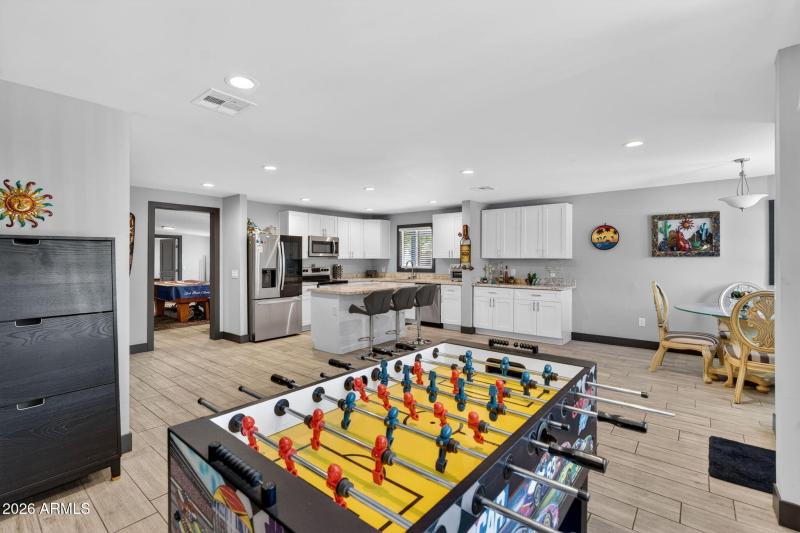 Game Room & Kitchen View