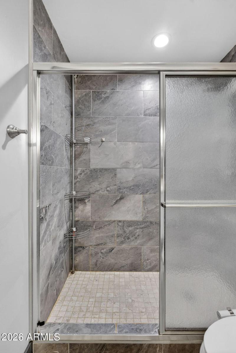 Tiled Walk-In Shower Detail