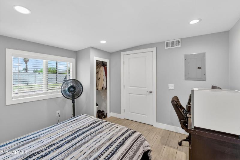 Bedroom with Closet & Light