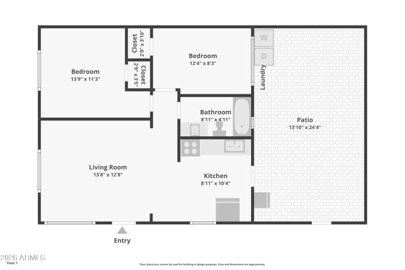 Unit #B - Floor Plan