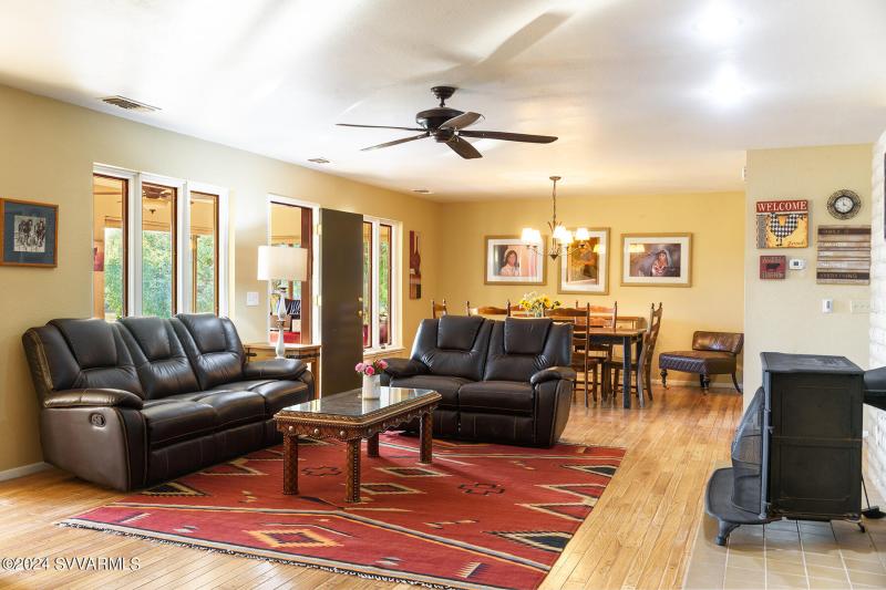 Living Room with Wood Stove