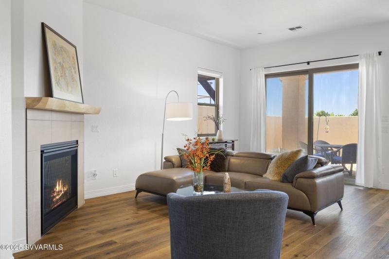 Cozy up around the Gas Fireplace