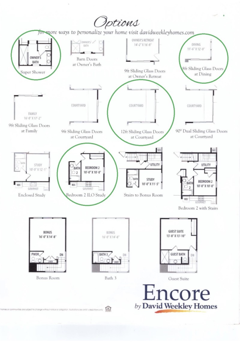Floor plan OPTIONS for THIS home!