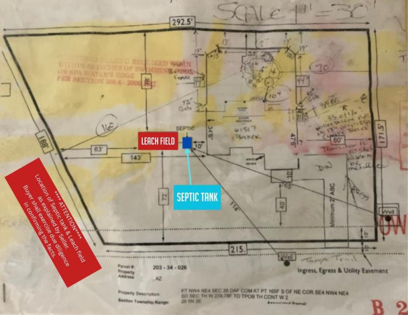 Lot Map highliting septic