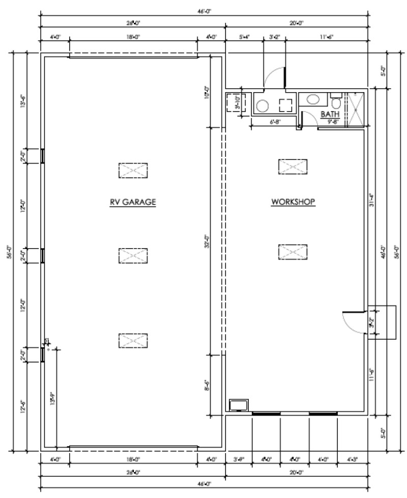 Approx RV Garage/Workshop Measurements