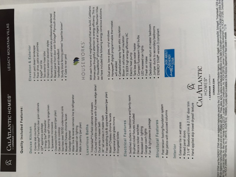 Valencia Home Features