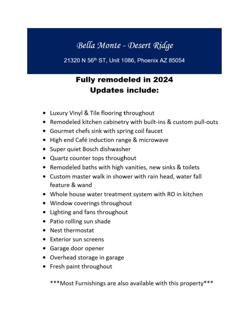 Updates and Features list