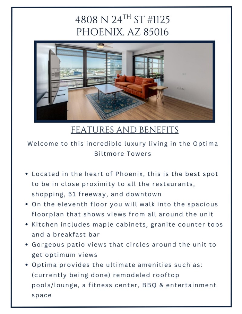 Features & Benefits List