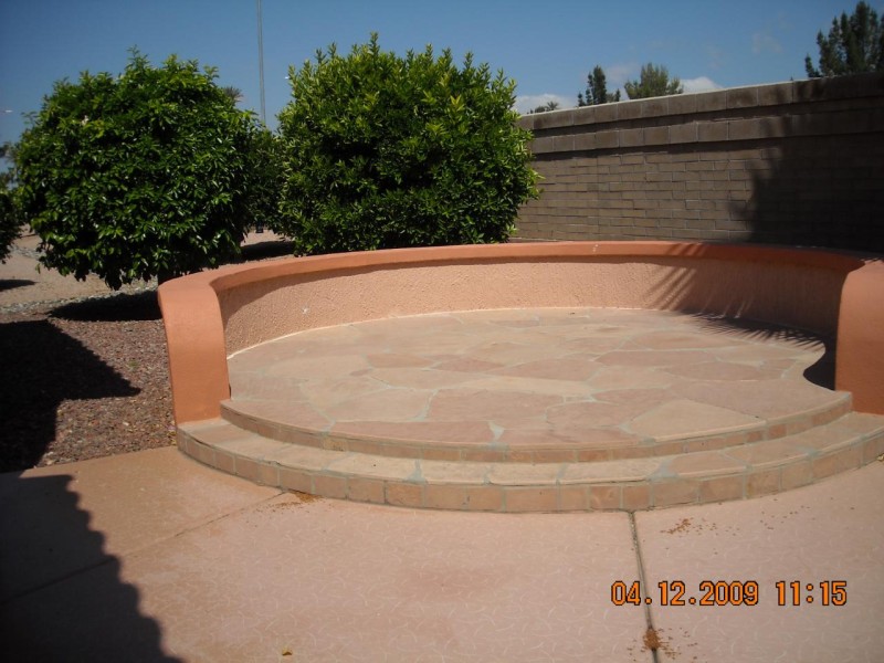 Raised Flagstone Patio