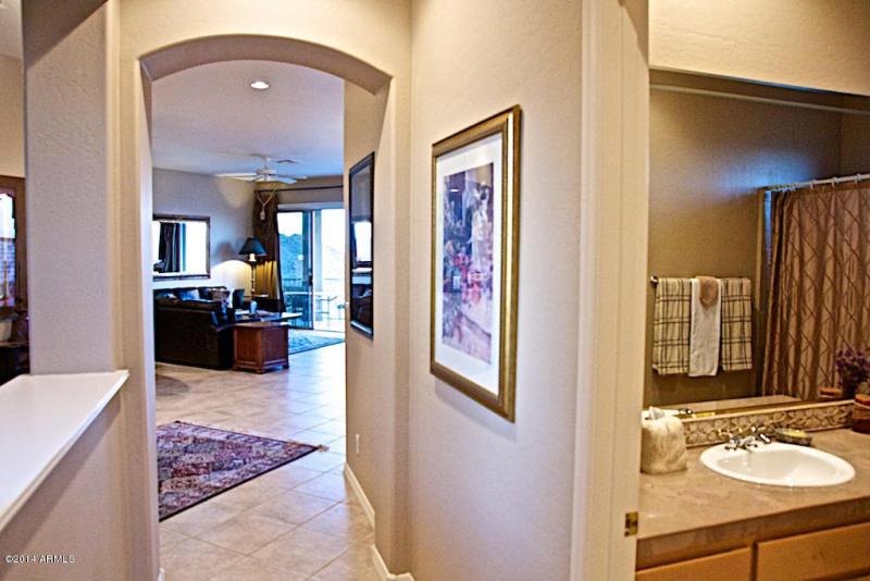 guest bath into hall