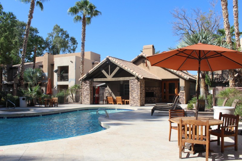 Community Pool with Large Patio