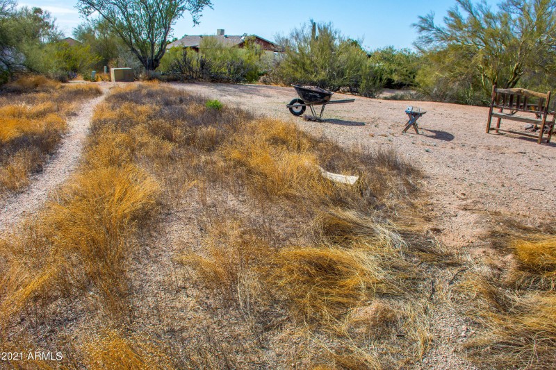 Fairly level areas around the property