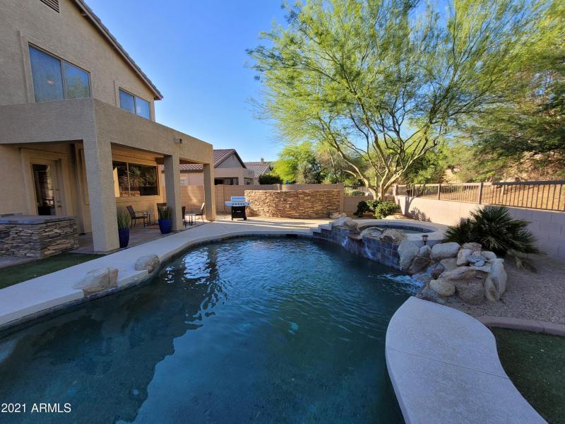 Hot Tub and Waterfall