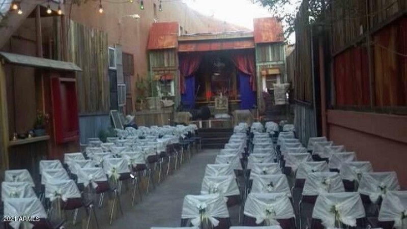 STAGE AREA NEXT TO COFFEE SHOP