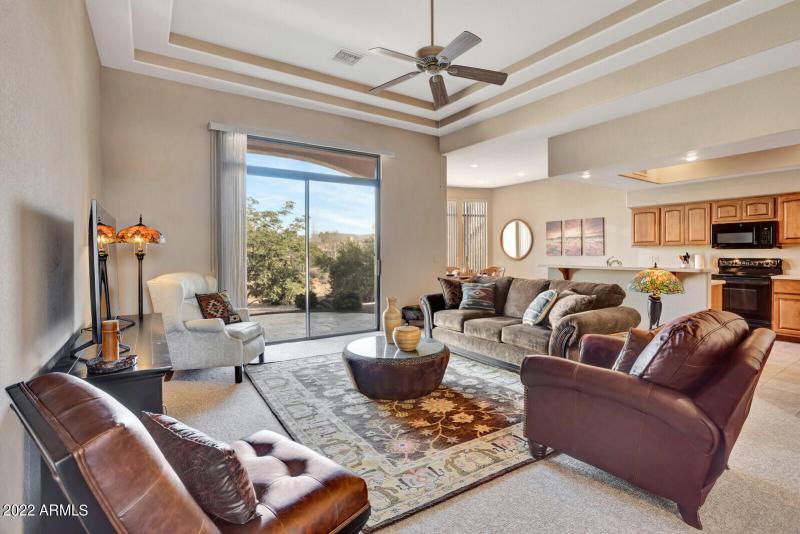 Living Room with Patio view