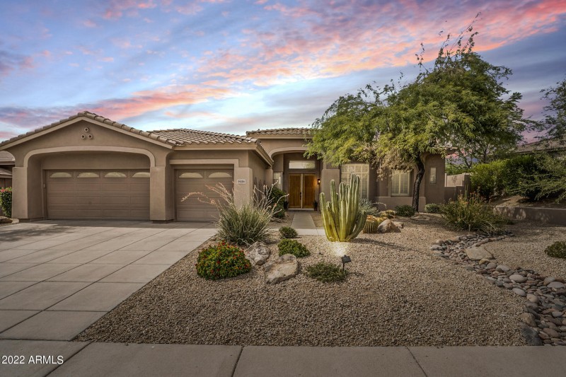 Front Elevation with 3 Car Garage
