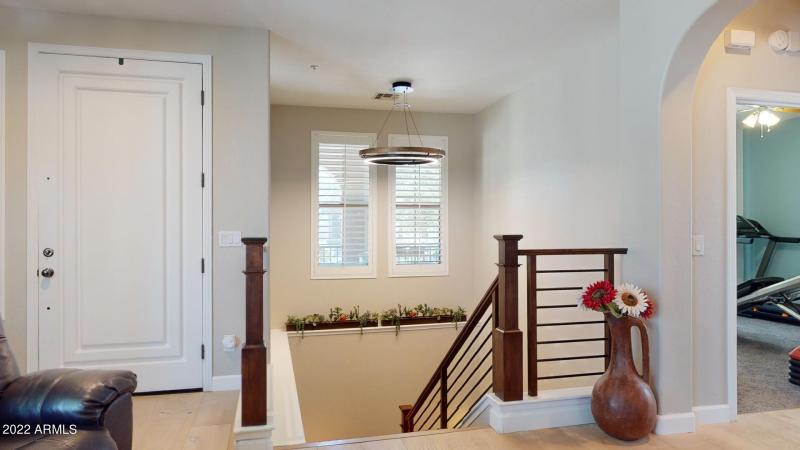 Front entry with custom staircase