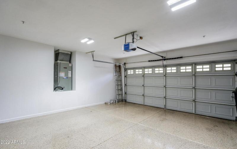 2 Car Garage with Epoxy Floor