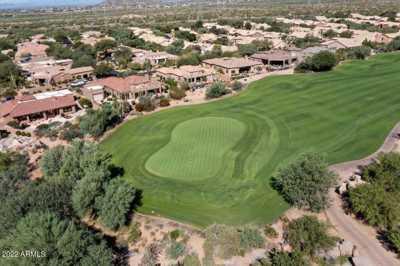 Aerial View Behind Home