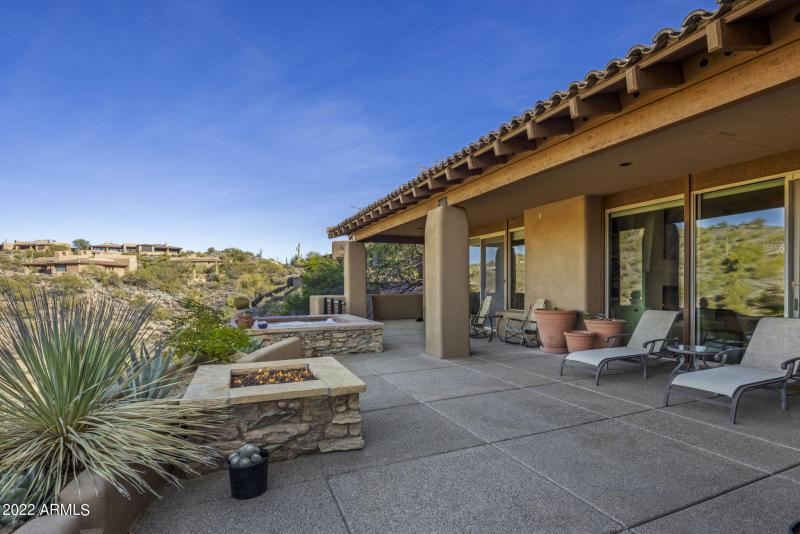Patio Fireplace and Spa