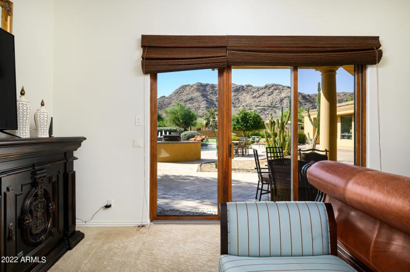 Master walks out to gorgeous back