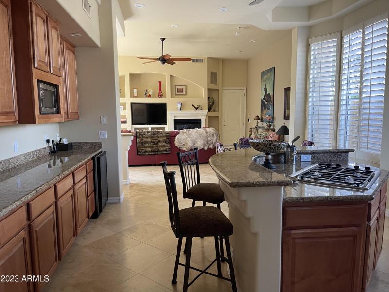 KITCHEN VIEW TO FAMILY ROOM