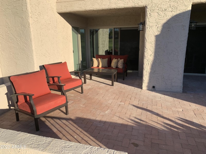 Large private patio