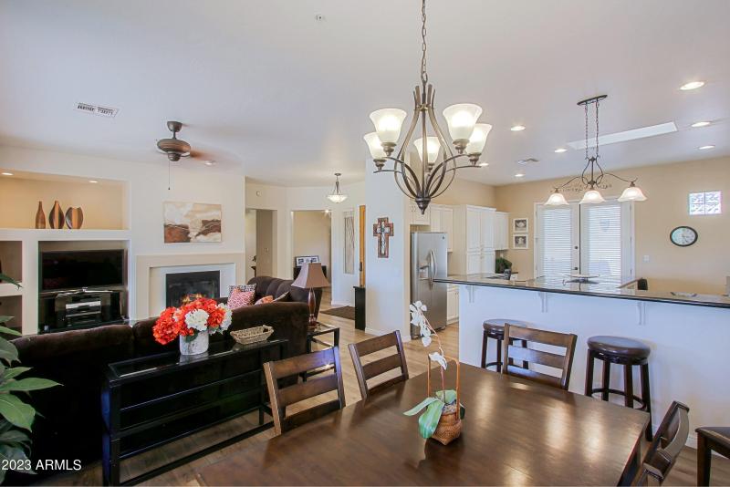 Dining, Greatroom and Kitchen