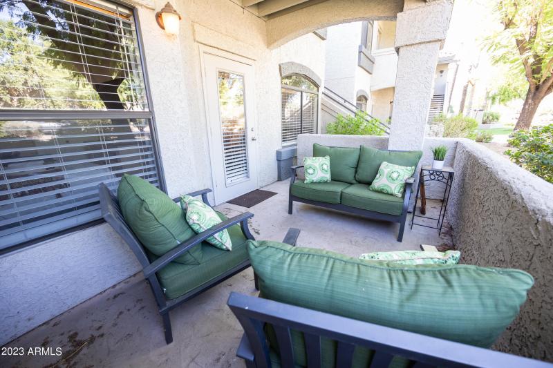 outdoor seating area to relax