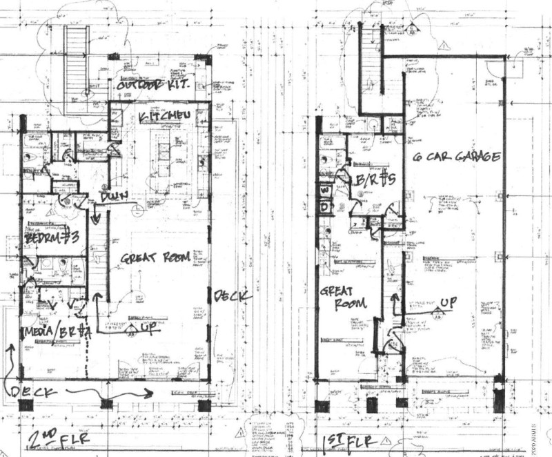 First and second level floor plan