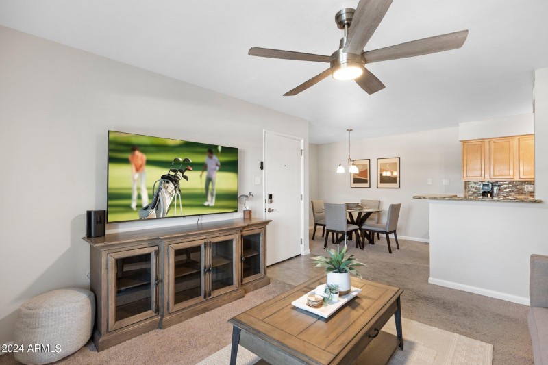 living room - front door