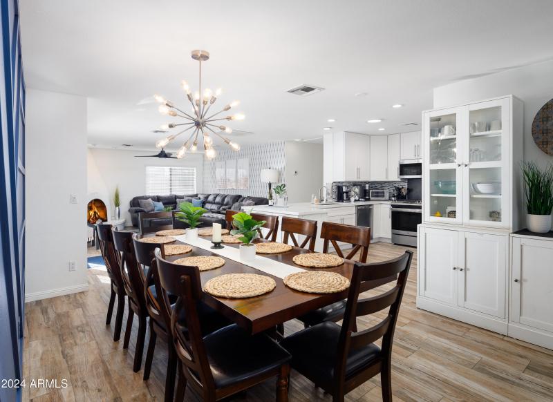 Dining Area Opens to Kitchen
