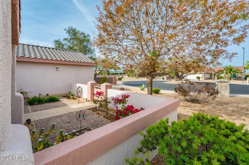 Garage has West Exposure