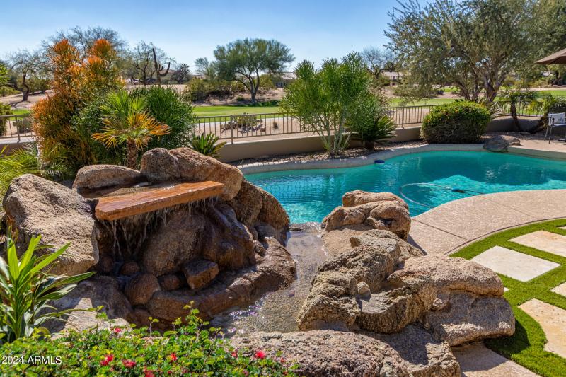 Private Backyard with Golf Course View