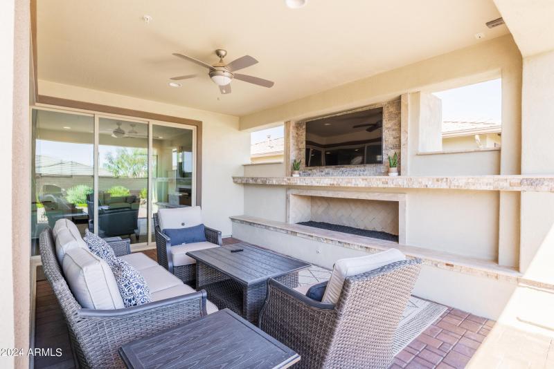 Covered Patio with Fireplace